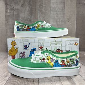 Vans X Sesame Street Authentic Boys Little Kids Pre School Shoes Green Size 3Y